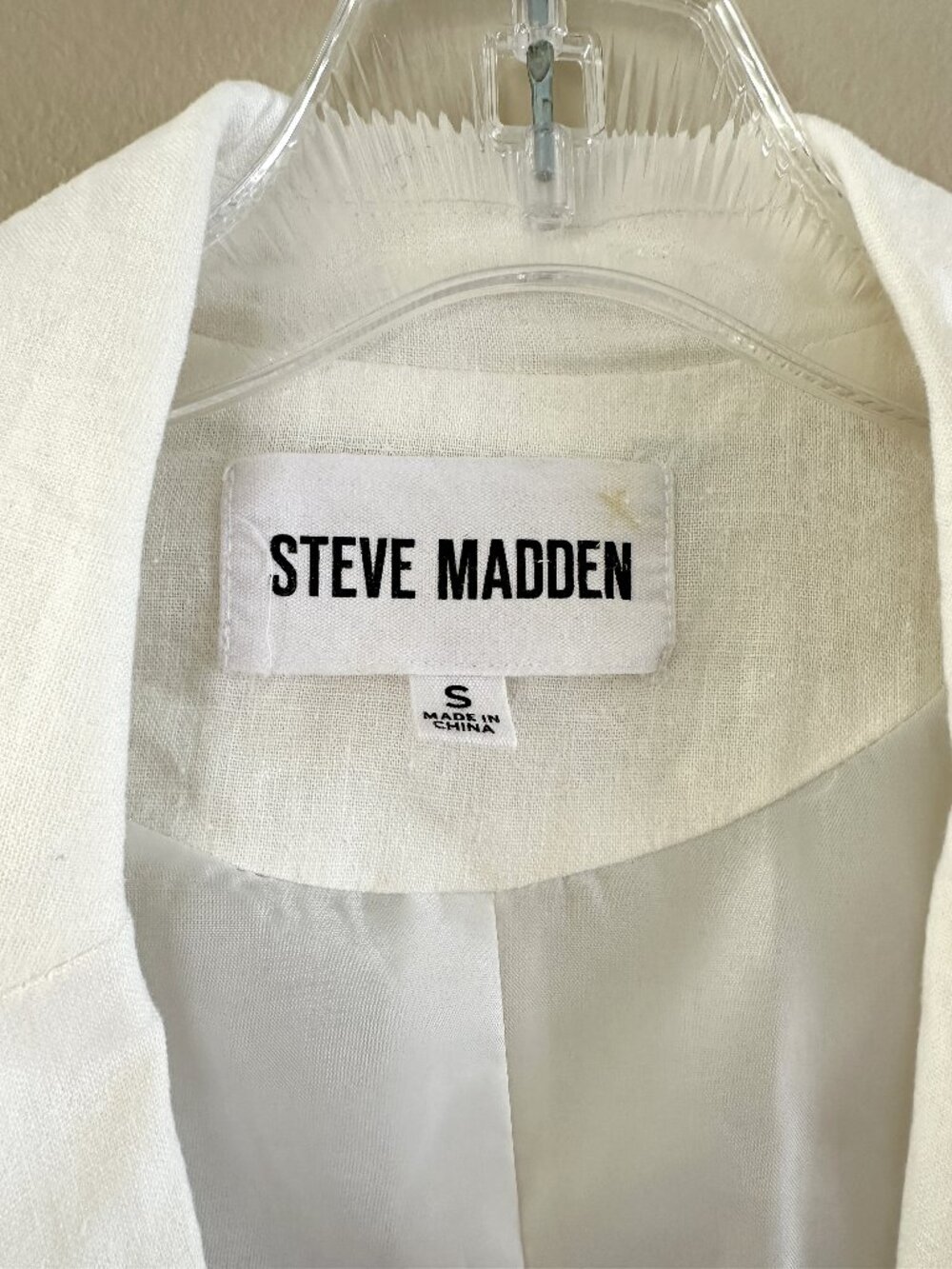 Steve Madden White Linen Blend Blazer Jacket - NWOT - Picture 4 of 11